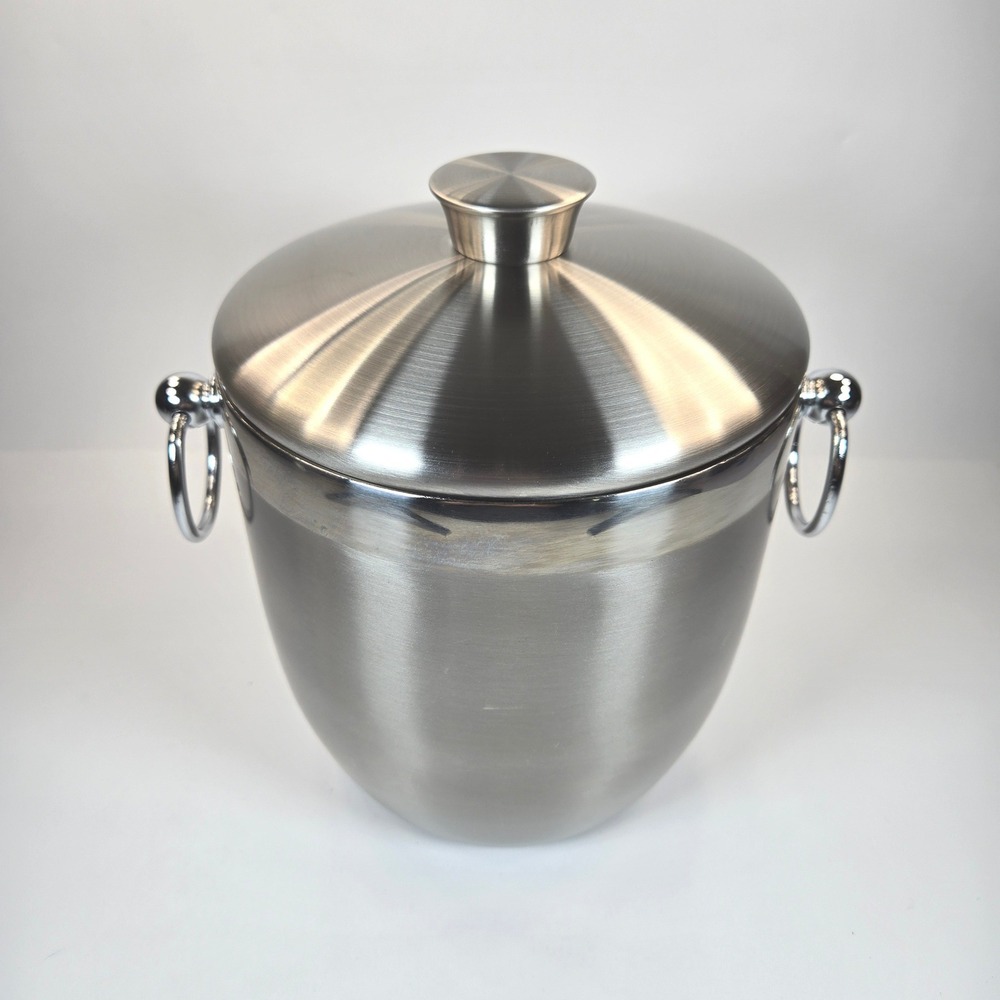 Bellemain 4368 Brushed Stainless Steel Double Wall Insulated Ice Bucket with Lid
